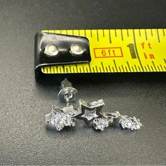 Silver Star Rhinestone Ear Climber Earrings | Celestial Sparkle Cuff Style - Picture 10 of 10